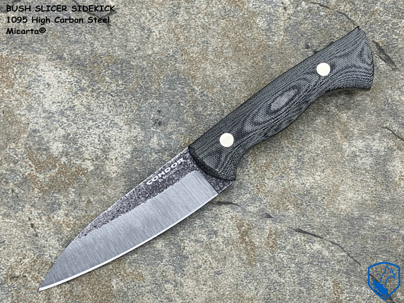CONDOR 秃鹰 BUSH SLICER SIDEKICK KNIFE 1095高碳钢钢 米卡塔柄 户外生存刀（现货）